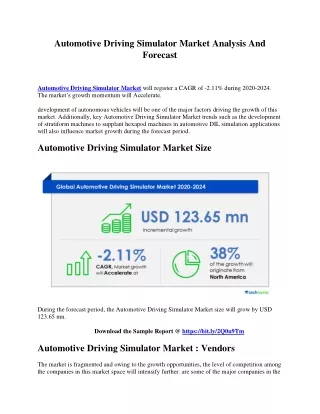 automotive driving simulator market analysis