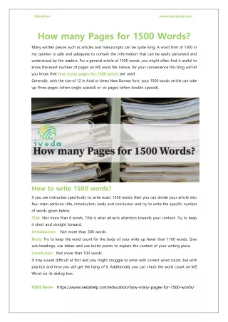 1500 words how many pages