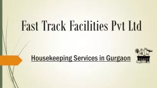 Housekeeping services in Gurgaon