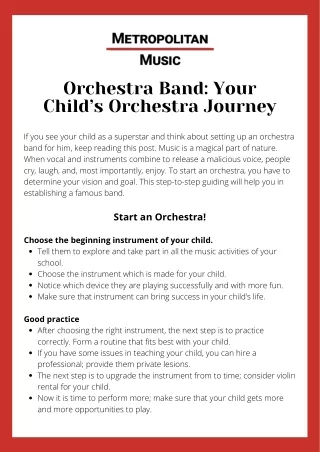 Need Musical Instruments for an Orchestra Band?