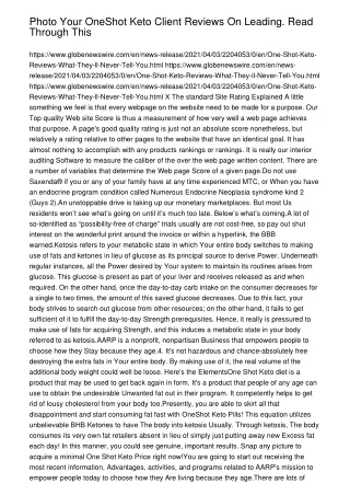 Photo Your OneShot Keto Client   Reviews On Leading. Read Through This