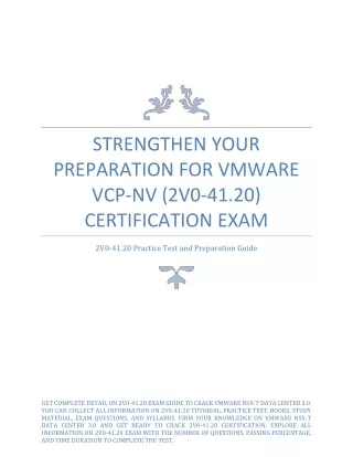 strengthen your preparation for vmware