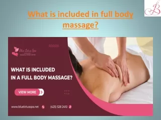 what is included in full body massage