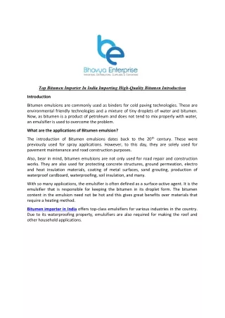 top bitumen importer in india importing high