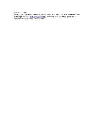 pret sans document les pr ts sans document sont