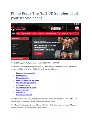rhino roids the no 1 uk supplier of all your