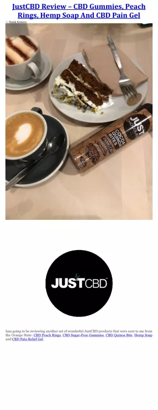 justcbd review cbd gummies peach rings hemp soap