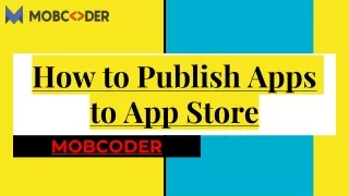 how to publish apps to app store