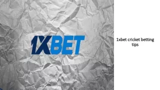 1xbet cricket betting tips