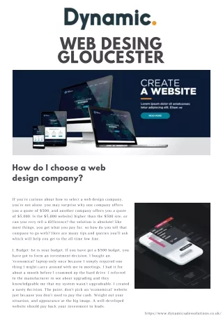 web desing gloucester