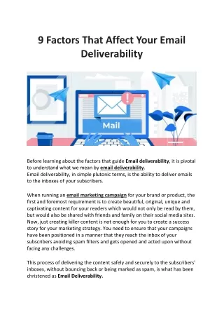 9 Factors That Affect Your Email Deliverability