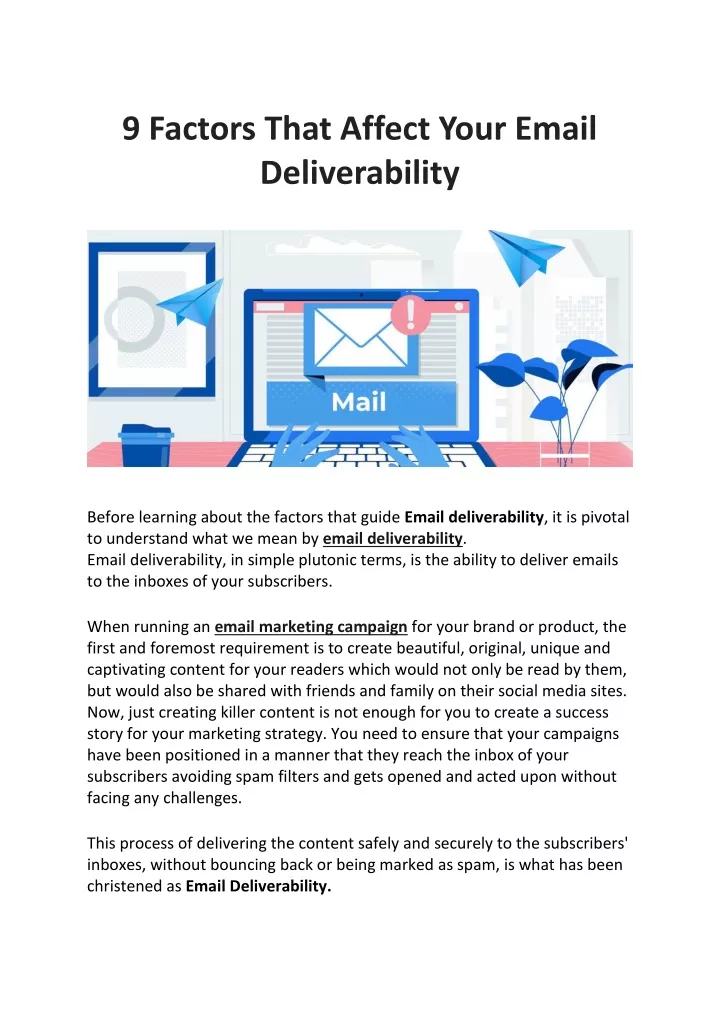 9 factors that affect your email deliverability