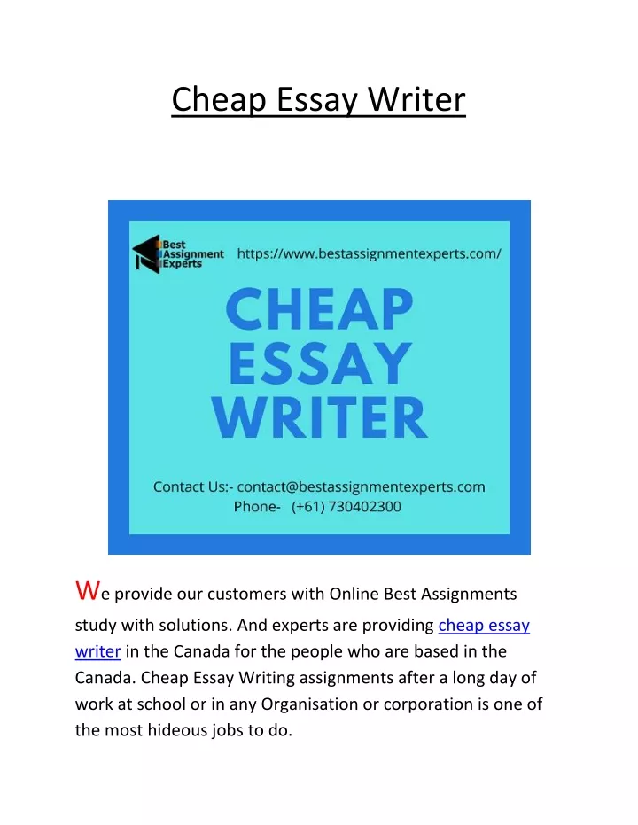 cheap essay writer