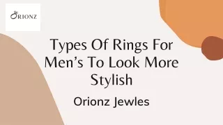Types Of Rings For Men’s To Look More Stylish