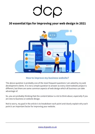30 essential tips for improving your website design in 2021