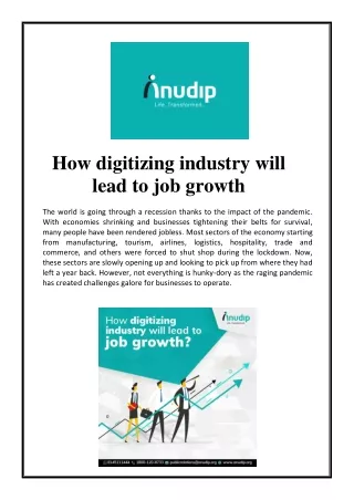 How digitizing industry will lead to job growth