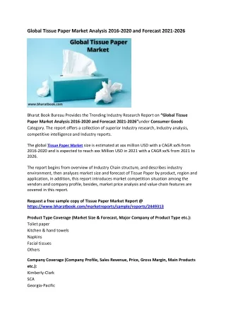 global tissue paper market analysis 2016 2020