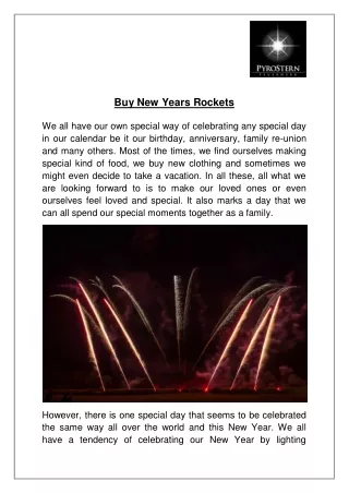buy new years rockets