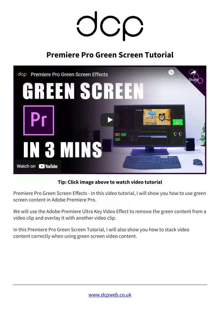 premiere pro green screen tutorial