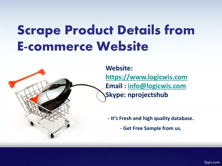 it s fresh and high quality database get free sample from us