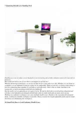 7 surprising benefits of a standing desk
