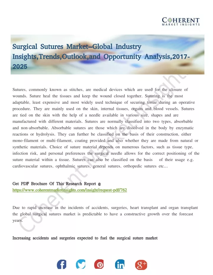 surgical sutures market global industry surgical