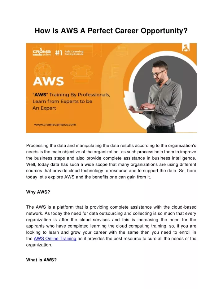 how is aws a perfect career opportunity