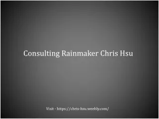 consulting rainmaker chris hsu