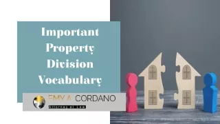 Important Property Division Vocabulary