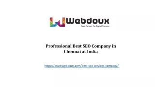 Professional Best SEO Company in Chennai at India