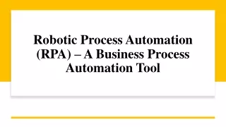 robotic process automation rpa a business process automation tool
