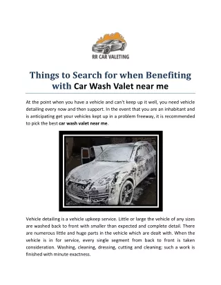 things to search for when benefiting with