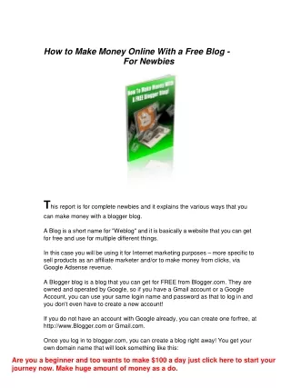 How to make money online through blogger blog.