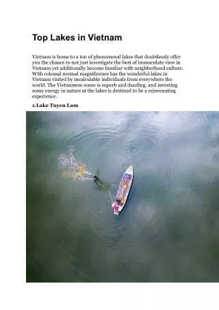 top lakes in vietnam