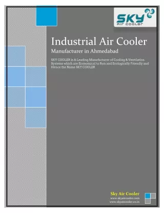 Industrial Air Cooler Manufacturers in India