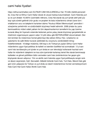 cami halisi fiyatlari https elifnurcamihalilari