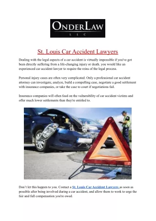 St. Louis Car Accident Lawyers