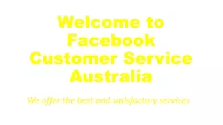welcome to facebook customer service australia