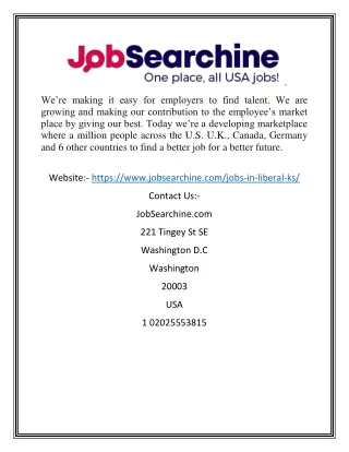 Jobs In Liberal Ks | JobSearchine.com