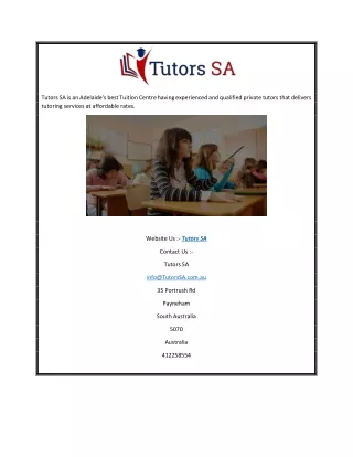 tutors sa is an adelaide s best tuition centre