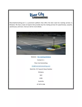 rivercitylinemarking com is a prominent platform