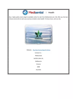 buy a high quality enema bag kit available online