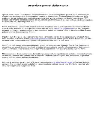 curso doces gourmet