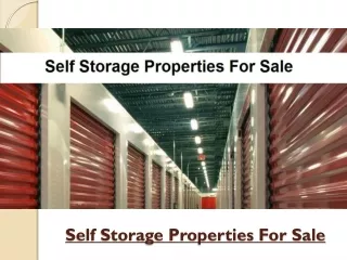 Self Storage Properties For Sale: Tips To Keep In Mind While Buying & Selling