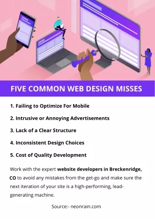 five common web design misses