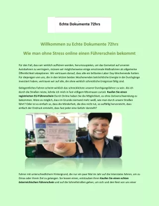 Wie man ohne Stress online einen Führerschein bekommt