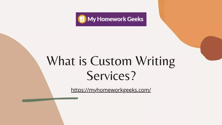 what is custom writing services