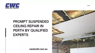 Prompt Suspended Ceiling Repair in Perth by Qualified Experts