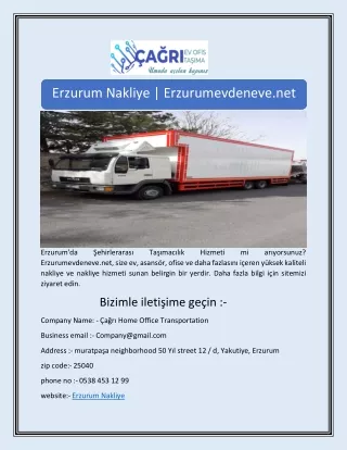 Erzurum Nakliye | Erzurumevdeneve.net
