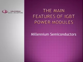 The Main Features and Benefits Of SiC MOSFETs